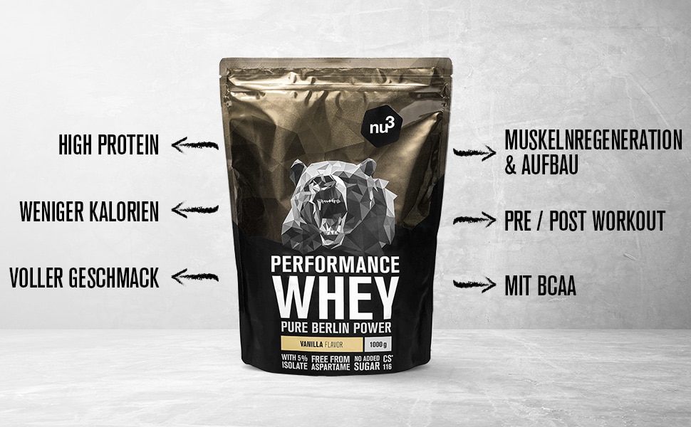 nu3 Performance Whey Protein Pulver Inhalt