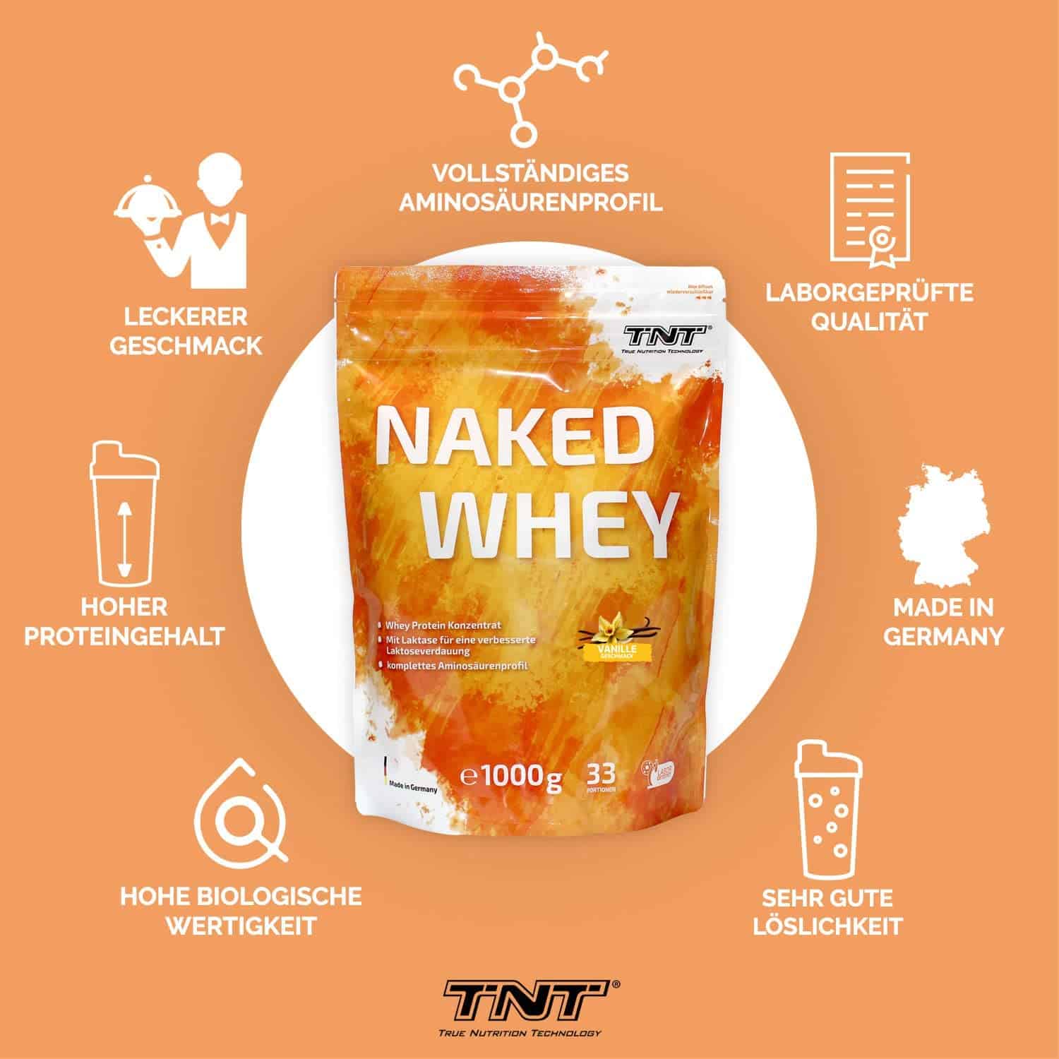 TNT Naked Whey Vanille Bullet Points