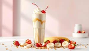 Banana Split Protein-Smoothie - Eiweißreiche Erfrischung