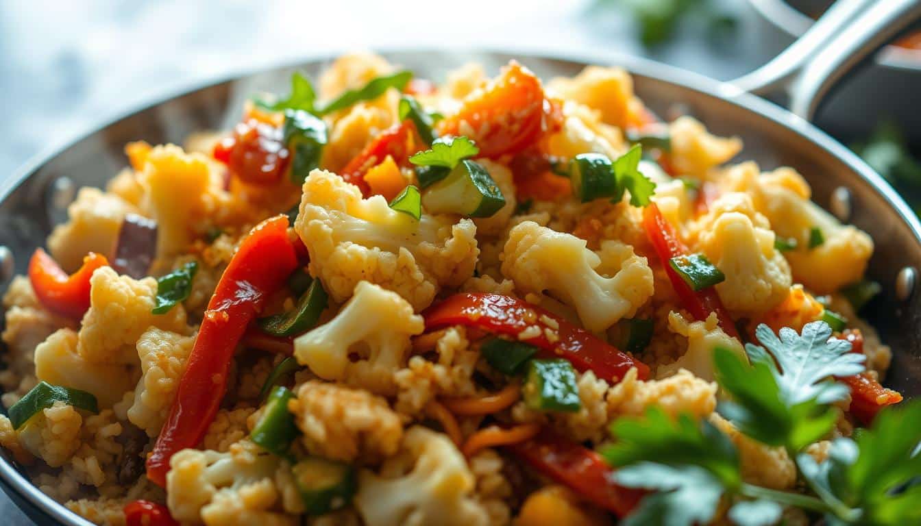 Cauliflower Rice Stir-Fry ein leichtes und leckeres Fitnessrezept