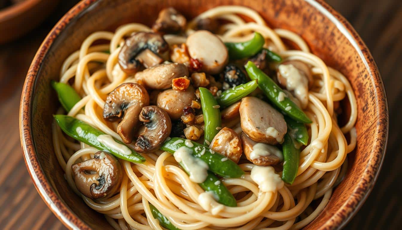 Eiweiß-Nudel-Bowl mit neutralem Whey – Fitness trifft Asian Fusion