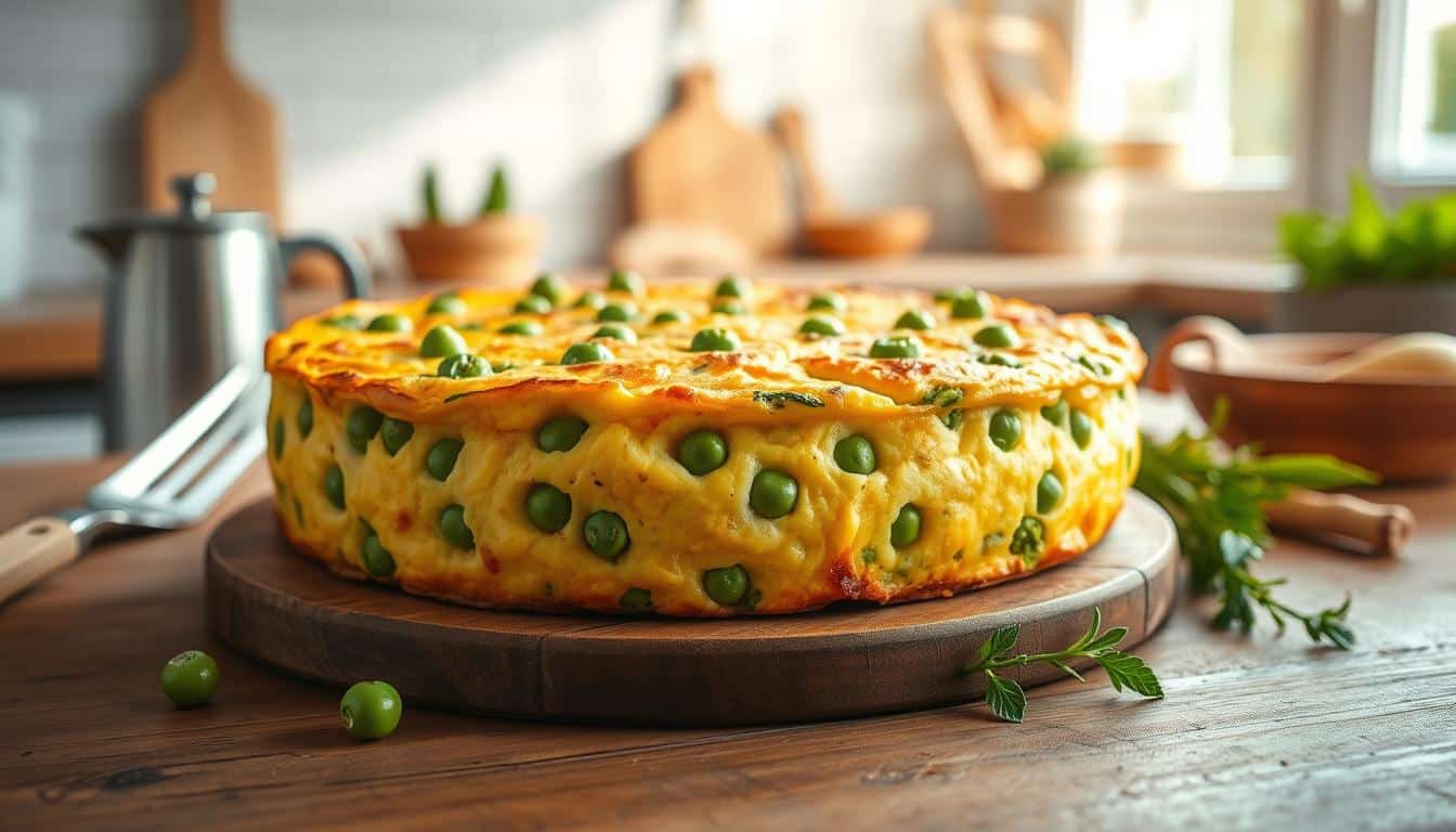 Erbsen-Frittata doppelt Proteine für den Muskelaufbau