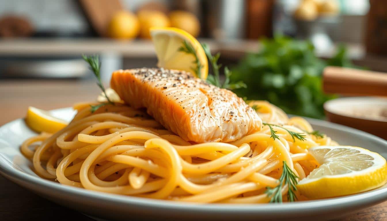 High Protein Lachs Pasta