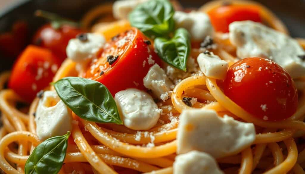 High Protein Pasta mit Tomaten & Mozzarella