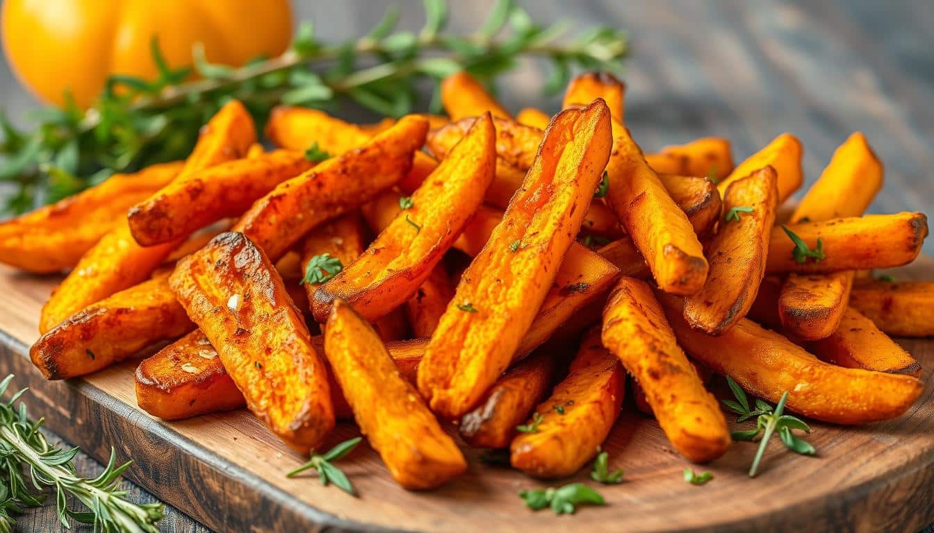 Kürbis-Pommes der gesunde Snack für Fitness-Fans