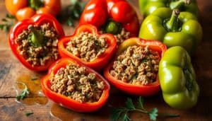 Leckeres und Nahrhaftes Rezept - Gefüllte Paprika