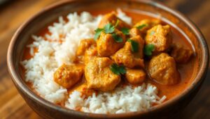 Low Carb Chicken Curry mit Reis Rezept
