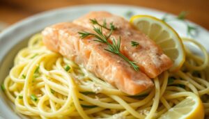 Low Carb Nudeln mit Lachs Rezept