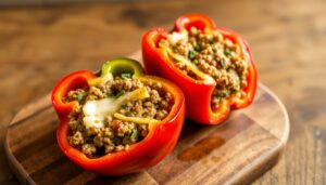 Low Carb Rezept für leckere gefüllte Paprika