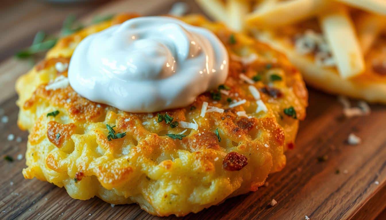 Low Carb Rösti mit Sour Cream - Proteinreiche Variante zum alten Klassiker