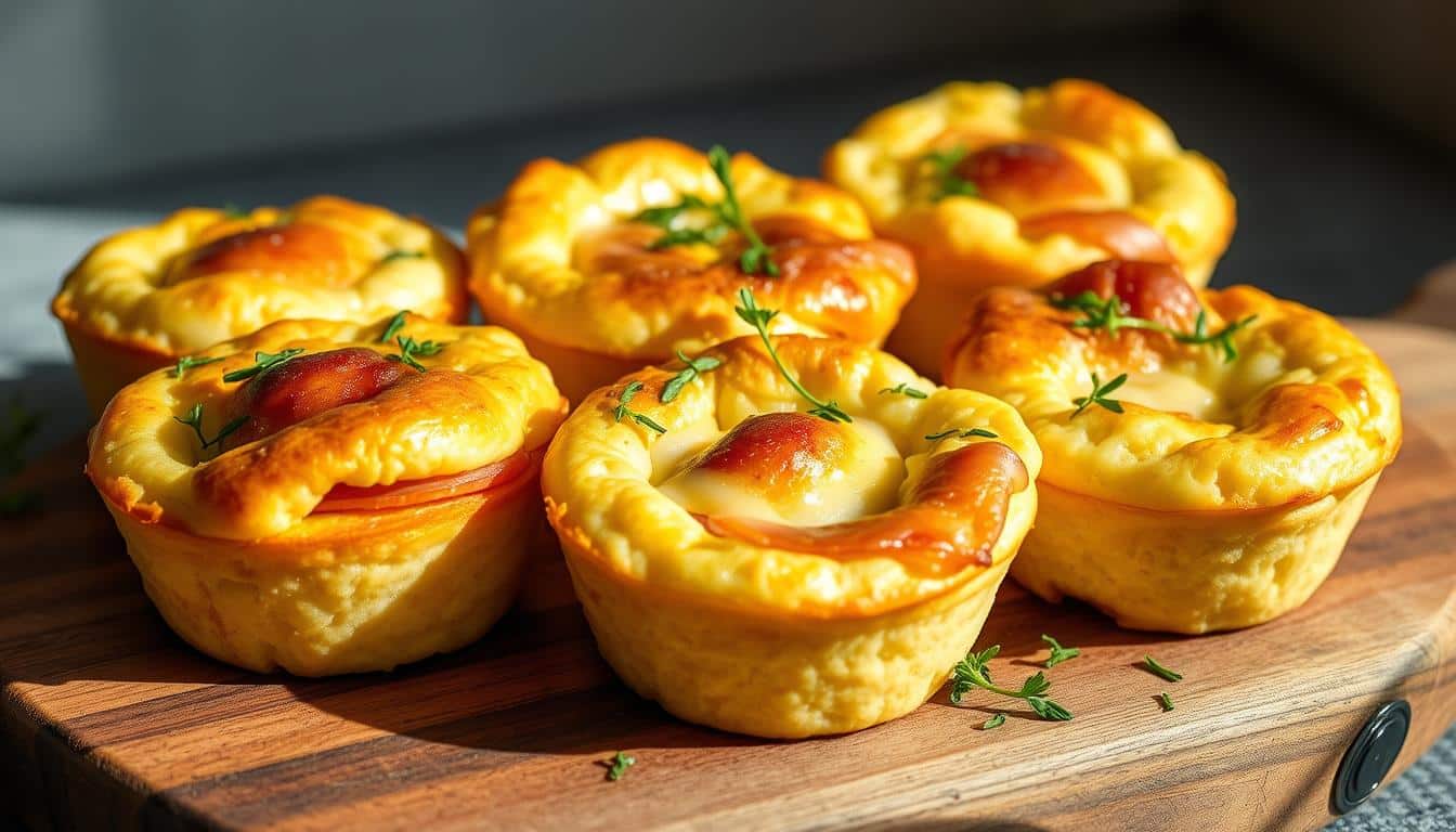 Low Carb Schinken-Käse-Muffins - würzige Eiweißbomben