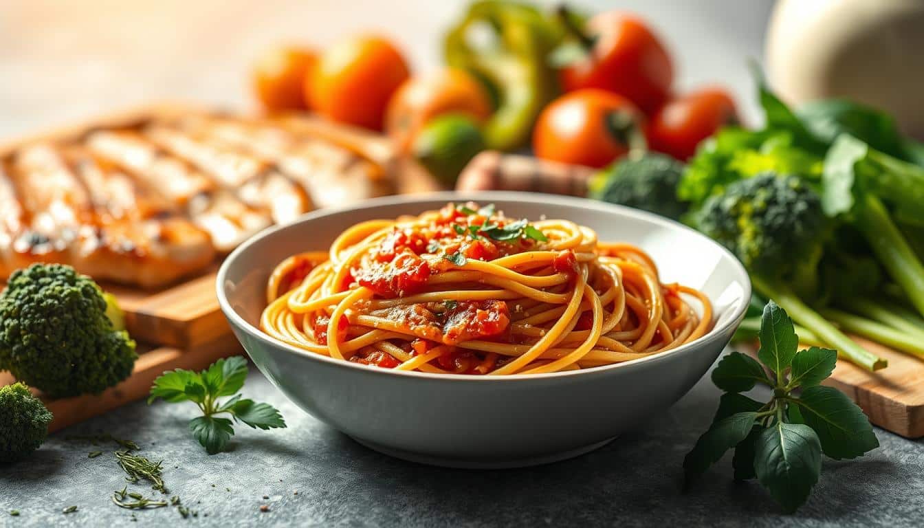 Post Workout Spaghetti - Muskelfutter mit Tomaten