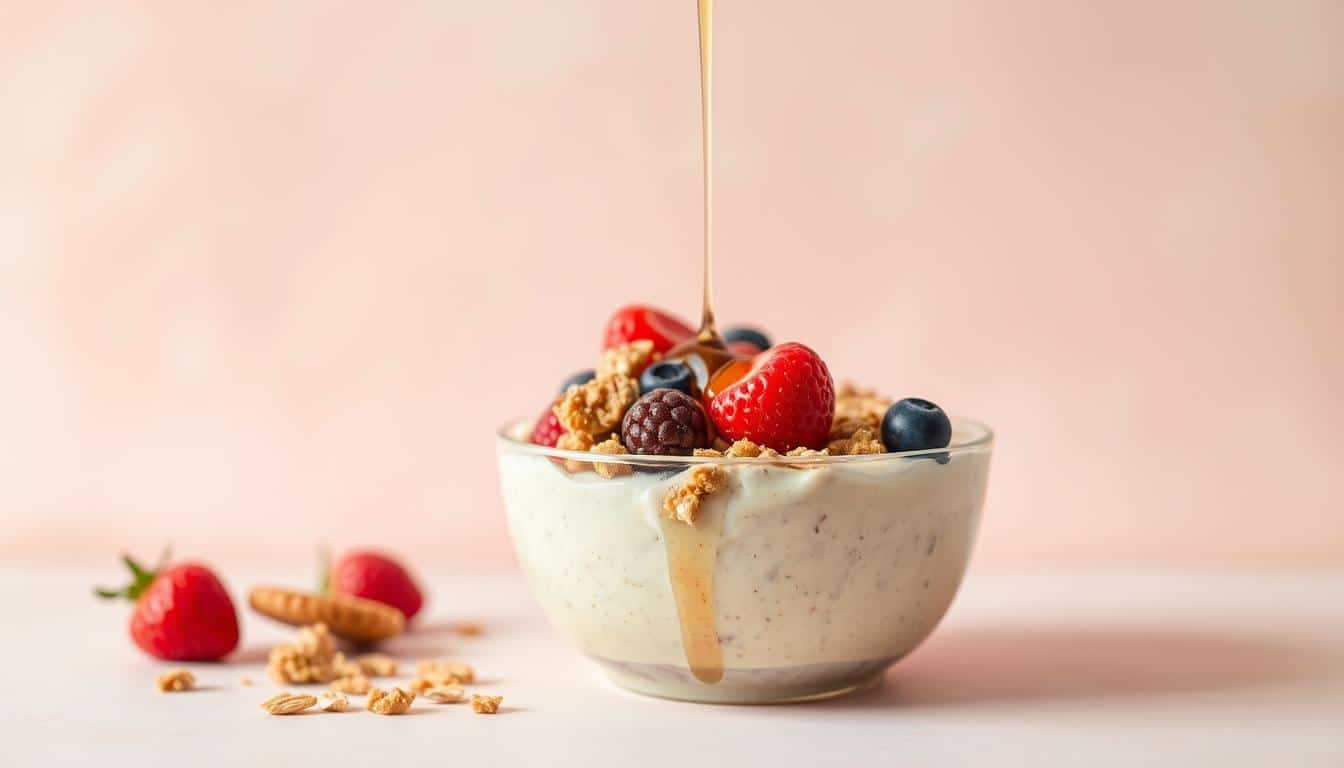 Protein-Biskoff-Bowl die perfekte süße Fitness-Mahlzeit mit Keks-Geschmack