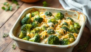 Rezept für einen Low Carb Brokkoli Auflauf