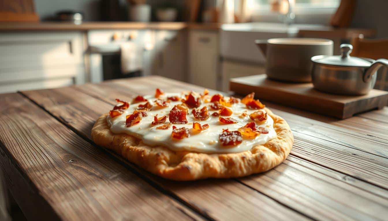 Rezept für einen Low Carb Flammkuchen