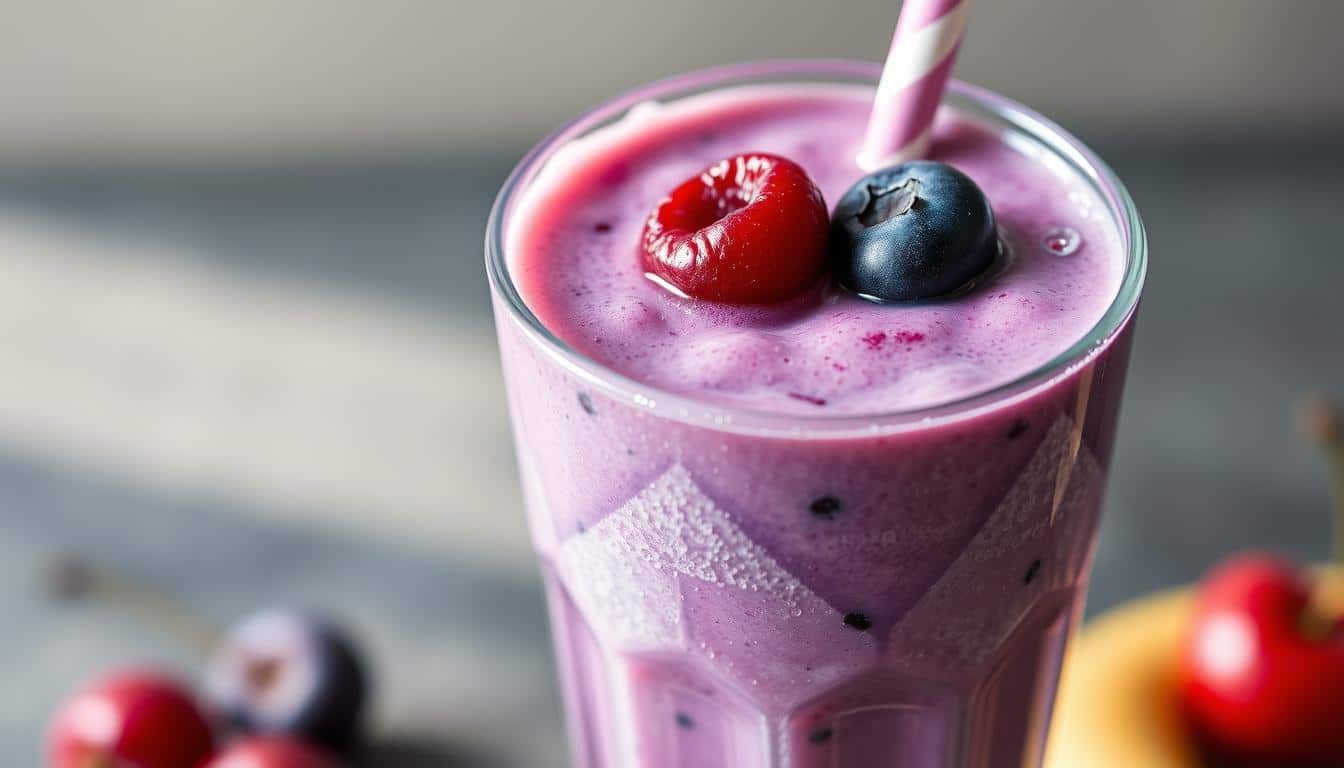 Blueberry-Shake - Fruchtig mit Banane & Kirsche