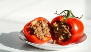 Gefüllte Tomate - Easy Muskelaufbau-Meal