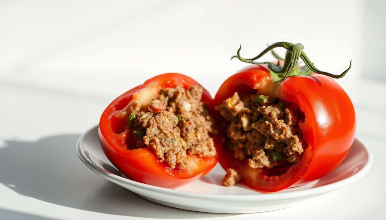 Gefüllte Tomate - Easy Muskelaufbau-Meal