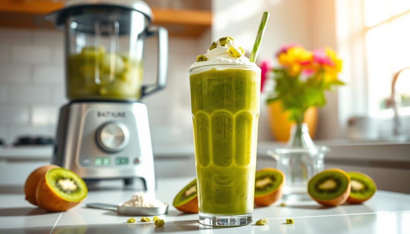 Kiwi-Proteinshake - Extra-Portion Power für den Tag