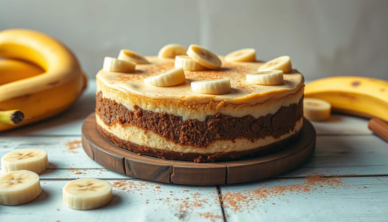 Low Carb Bananen Käsekuchen - Mit extra viel Protein