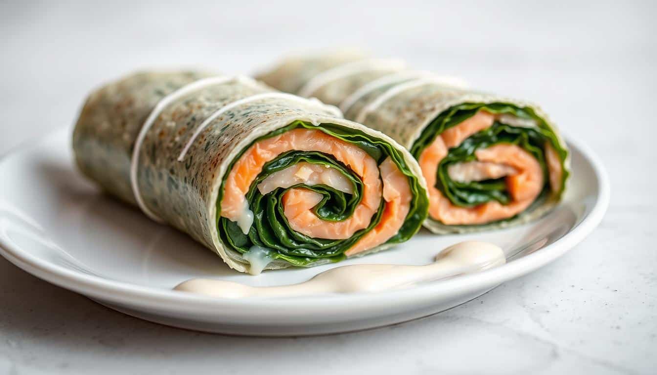 Spinat-Lachs-Rolle - Low Carb & Proteinbombe