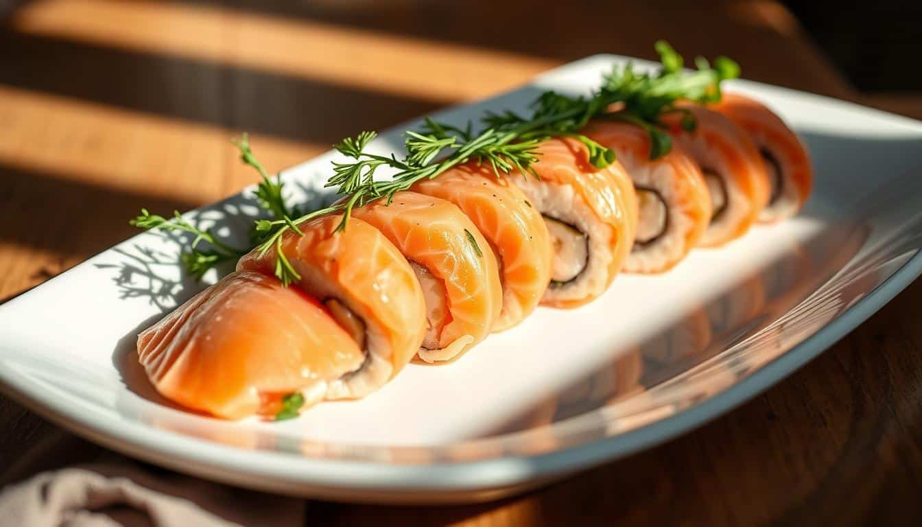 Lachsrolle – super leckere Low-Carb Mahlzeit für Muskelaufbau
